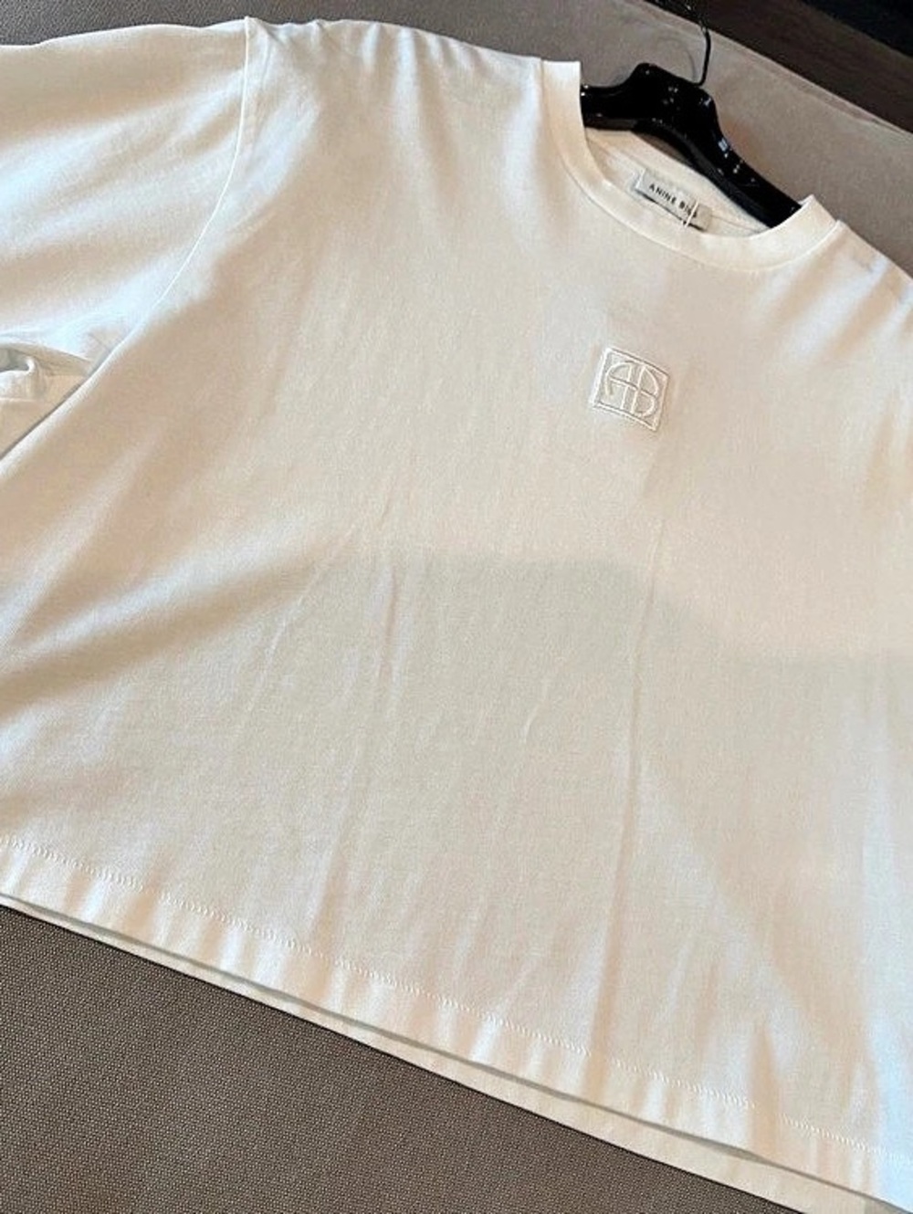Anine Bing A-08-10520-1Y22E Short Sleeve Tee White Medium
